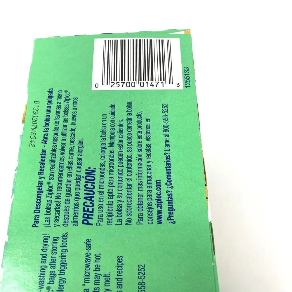 Limited Edition Ziploc 48 Seal Top Quart Size Bags Back To School Rare